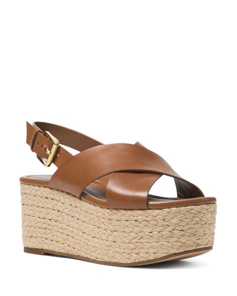 michael kors jodi leather platform sandal